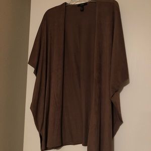 Brown suede kimono